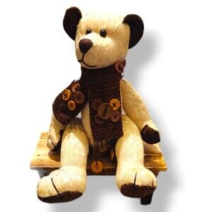 DanDee 100th Anniversary Teddys Teddy 2002 Plush 14"  Bear Buttons Roosevelt Tag